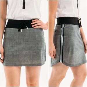 Foray Golf Core Tulip Skort Drawstring Waistband Gray Black Size Small